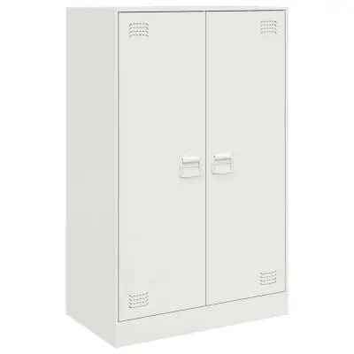 vidaXL Komoda bela 67x39x107 cm jeklo