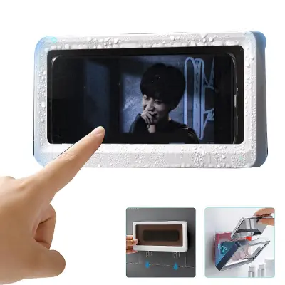 Stenski nosilec za prho, držalo za telefon, kopalniška polica za montažo etuija, kopalniško držalo za mobilni telefon