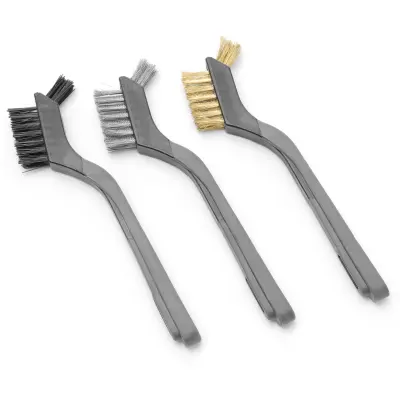 Krtača za čiščenje rešetke BBQ, jeklo, najlon, medenina SET 3 kosov, dolžina 178 mm - Hendi 525524