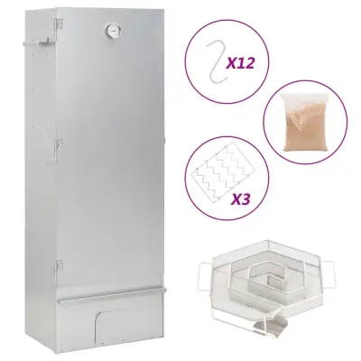 vidaXL Pečica za dimljenje z generatorjem hladnega dima pocink. jeklo