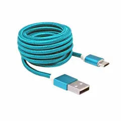 SBOX kabel USB A-B mikro 1,5m moder bombažna zaščita