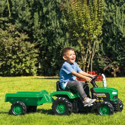 TRAKTOR S PRIKOLICO NA PEDALA