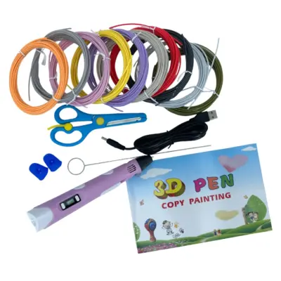 iLike Super Set 3D Printing Pen with 7in1 Accsessories 5V version + USB 2m Cable Pink
