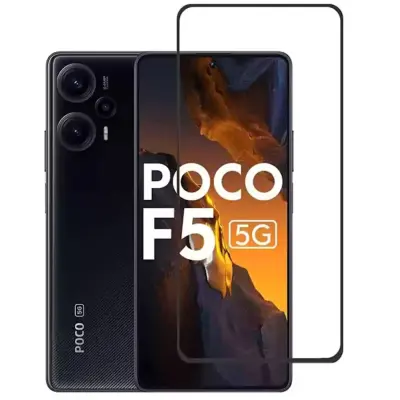 Evelatus Full Cover 2.5D Glass za Xiaomi Poco F5 Anti-Static / Japan Glue Black
