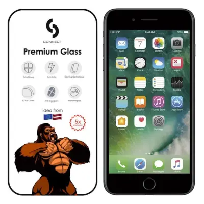 Connect Corning Gorilla Ultra Strong 3D Glass za Apple iPhone 7 / 8 / SE 2020 / SE 2022 črna