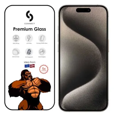 Connect Corning Gorilla Ultra Strong 3D Glass za Apple iPhone 15 Black