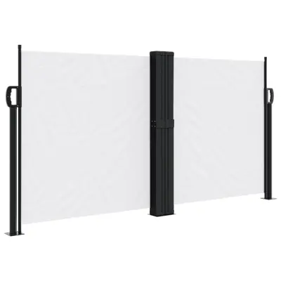 vidaXL Zložljiva stranska tenda bela 120x1200 cm
