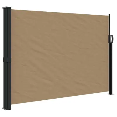 vidaXL Zložljiva stranska tenda taupe 140x600 cm