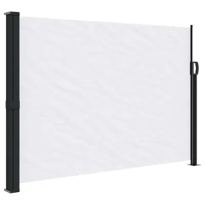 vidaXL Zložljiva stranska tenda bela 140x600 cm