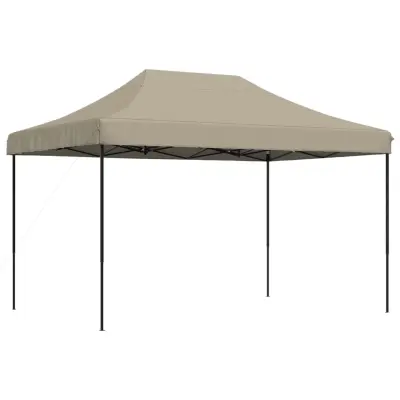 vidaXL Zložljivi pop-up šotor za zabave taupe 410x279x315 cm