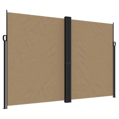 vidaXL Zložljiva stranska tenda taupe 220x1000 cm