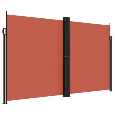 vidaXL Zložljiva stranska tenda terakota 200x1200 cm