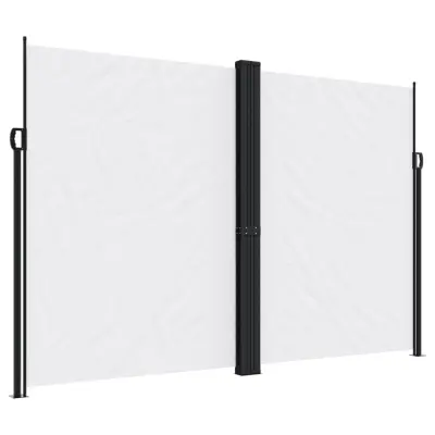vidaXL Zložljiva stranska tenda bela 220x1200 cm