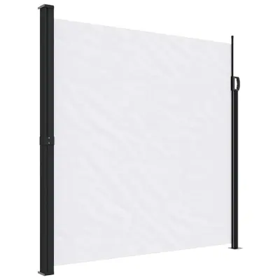 vidaXL Zložljiva stranska tenda bela 200x600 cm