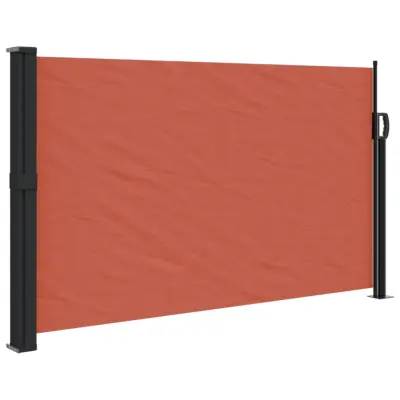 vidaXL Zložljiva stranska tenda terakota 120x600 cm