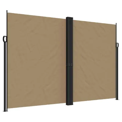 vidaXL Zložljiva stranska tenda taupe 220x600 cm