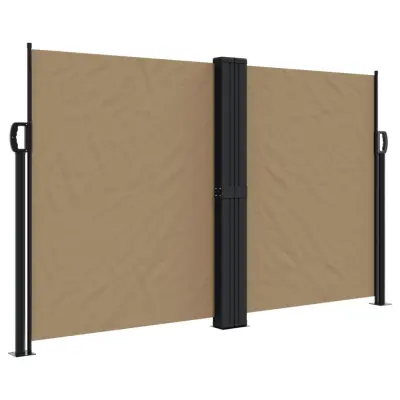vidaXL Zložljiva stranska tenda taupe 140x600 cm