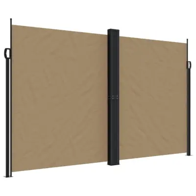 vidaXL Zložljiva stranska tenda taupe 200x600 cm