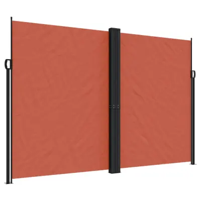 vidaXL Zložljiva stranska tenda terakota 220x600 cm