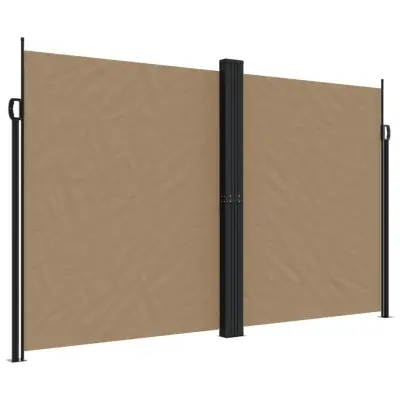 vidaXL Zložljiva stranska tenda taupe 200x1200 cm