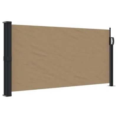 vidaXL Zložljiva stranska tenda taupe 100x500 cm