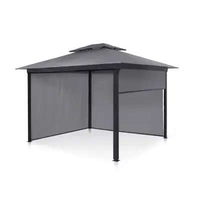 Blumfeldt Grandezza Cortina, vrtni paviljon, 3 × 3 m, 4 stranski deli, temno siva