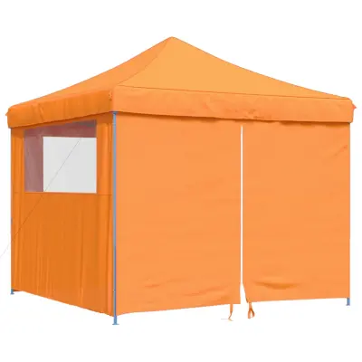vidaXL Zložljivi pop-up šotor za zabave 4 stranice oranžna
