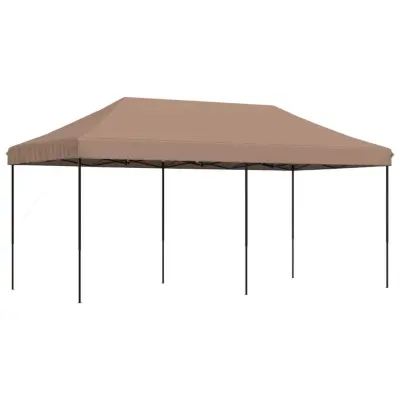 vidaXL Zložljivi pop-up šotor za zabave rjav 580x292x315 m