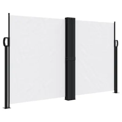 vidaXL Zložljiva stranska tenda bela 140x1000 cm