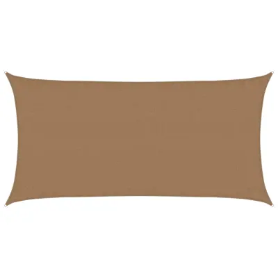 vidaXL Senčno jadro 160 g/m² taupe 3x6 m HDPE