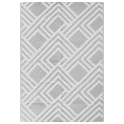 vidaXL Zunanja preproga ARAKIL siva 140x200 cm PP