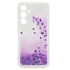 iLike Silikonski vodni bleščeči zadnji ovitek Samsung Galaxy A55 5G (A556B) vijoličen