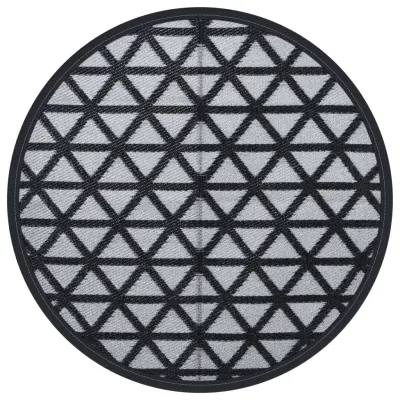 vidaXL Zunanja preproga ARAKIL črna Ø120 cm PP