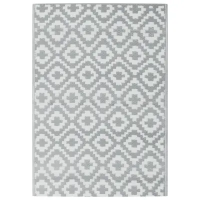 vidaXL Zunanja preproga ARAKIL siva 140x200 cm PP