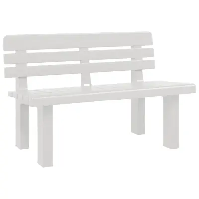 vidaXL Vrtna klop bela 110x52x71 cm polipropilen