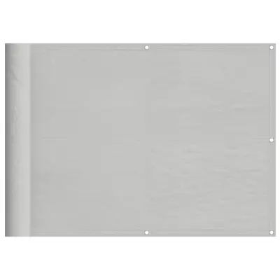 vidaXL Balkonsko platno svetlo sivo 75x400 cm 100 % poliester oxford