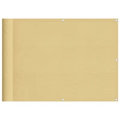 vidaXL Balkonsko platno peščeno 75x1000 cm 100 % poliestrski oxford