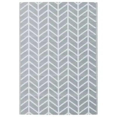 vidaXL Zunanja preproga ARAKIL siva 160x230 cm PP