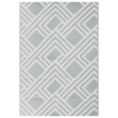 vidaXL Zunanja preproga ARAKIL siva 160x230 cm PP