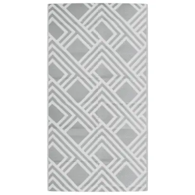vidaXL Zunanja preproga ARAKIL siva 80x150 cm PP