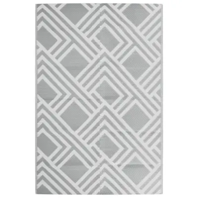 vidaXL Zunanja preproga ARAKIL siva 120x180 cm PP