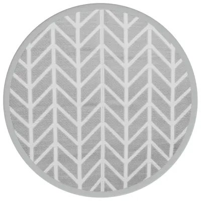 vidaXL Zunanja preproga ARAKIL siva Ø120 cm PP
