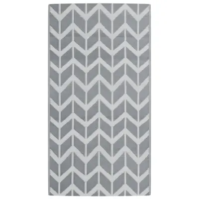 vidaXL Zunanja preproga ARAKIL siva 80x150 cm PP