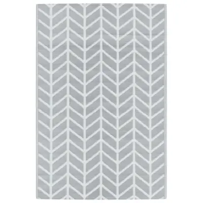 vidaXL Zunanja preproga ARAKIL siva 120x180 cm PP