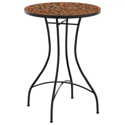 vidaXL Bistro mizica z mozaikom terakota Ø50x70 cm keramika