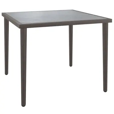 vidaXL Vrtna miza siva 48x48x37 cm jeklo
