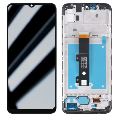 Originalni zaslon Motorola Moto E20 - LCD steklo na dotik (z okvirjem)