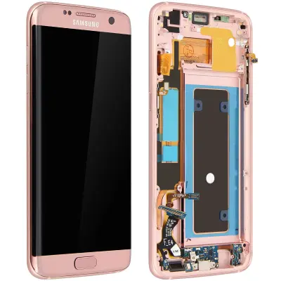 Originalna kompletna enota Samsung [servisni paket]: LCD zaslon na dotik str. Samsung Galaxy S7 Edge - roza