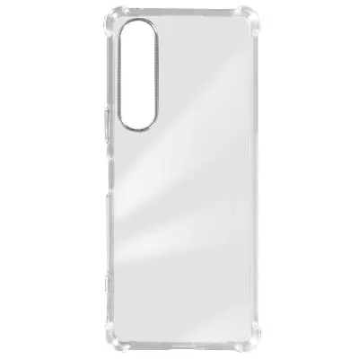 Etui za Sony Xperia 1 V Mehki silikonski vogali, odporni proti udarcem, Prozorno