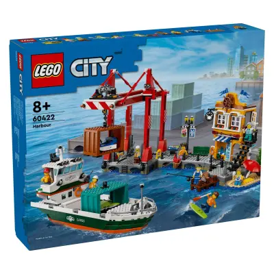 LEGO City 60422 Obmorska luka s tovorno ladjo